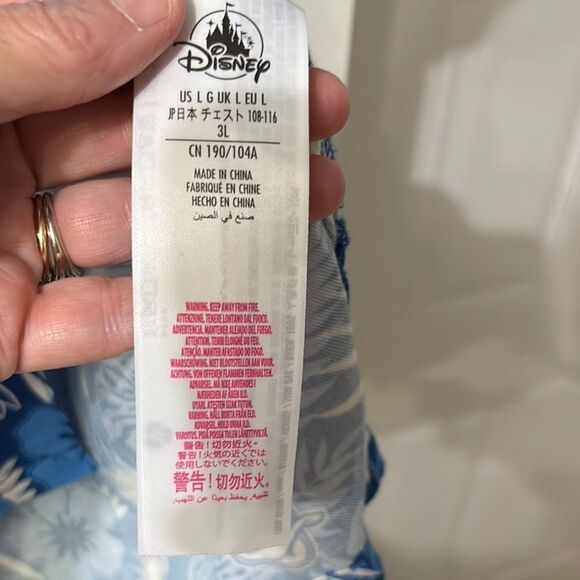 NWOT Mickey Mouse and Friends Blue Floral Hawaiian Shirt Size 3XL - Picture 4 of 5